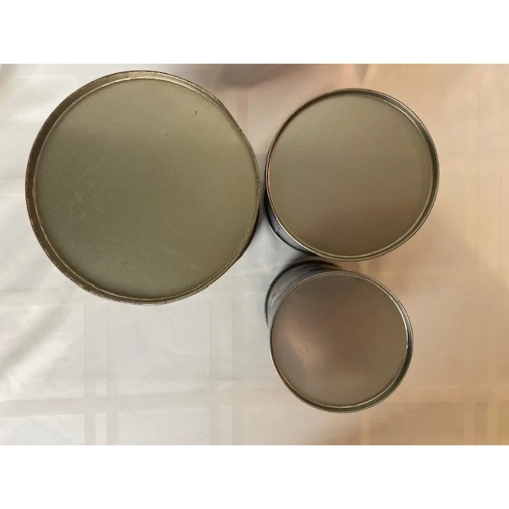 Vintage Goose Nesting Tins Set of 3 Blue Bow Country Kitchen Decor Canisters